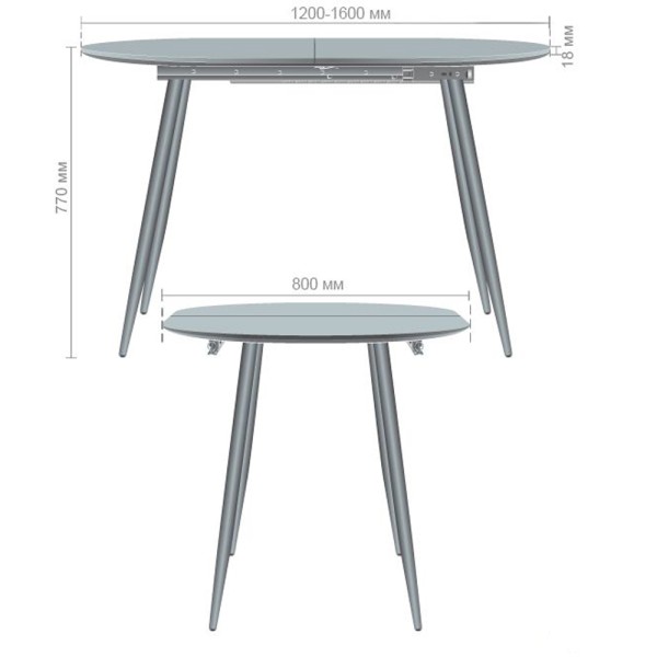 Стіл обідній розкладний Nevada – сучасний стиль для вашої кухні