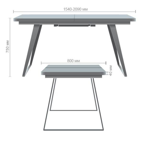 Стіл обідній розкладний Rochester