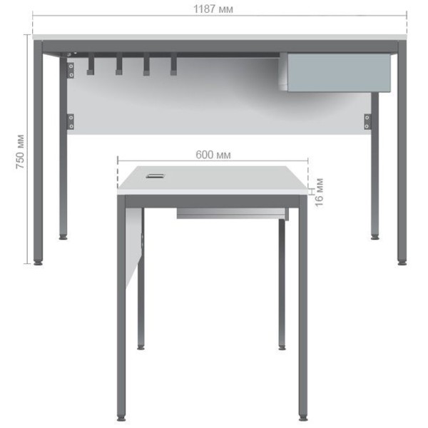 Стіл Осло з ящиком — стильний та функціональний