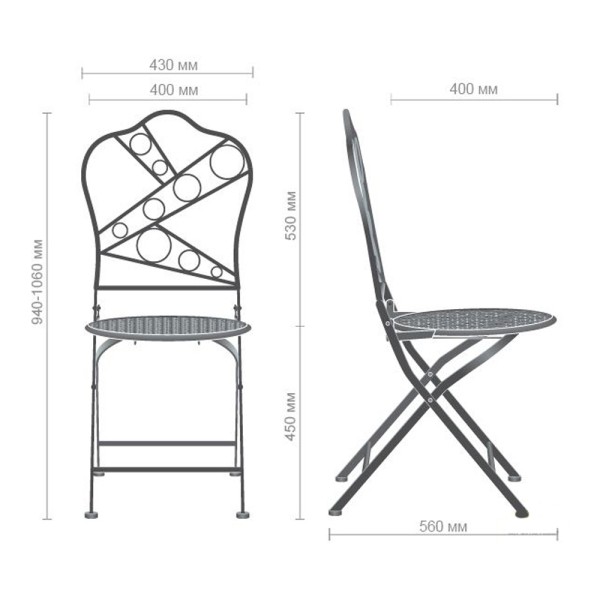 Стілець Антіб метал - класика для будь-якого інтер'єру