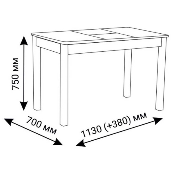 Стіл обідній Персей – розкладний класичний стіл з дерева для кухні