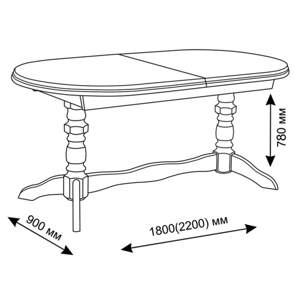 Стіл обідній CТ-23 - розкладний класичний стіл для вашої кухні