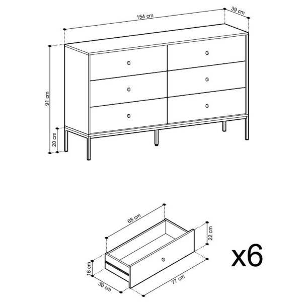 Комод Mono MKS154 – стиль та функціональність для вашої вітальні