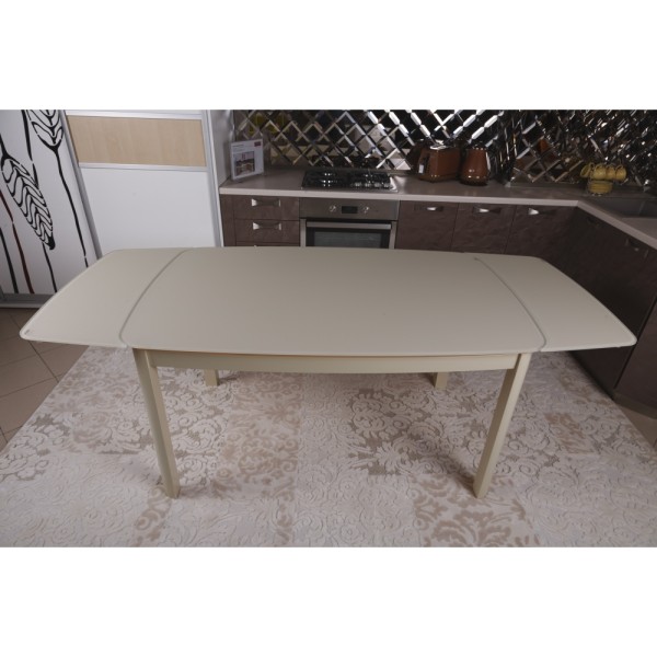 Стіл Leicester (Лестер) бежевий – сучасний розкладний стіл для кухні