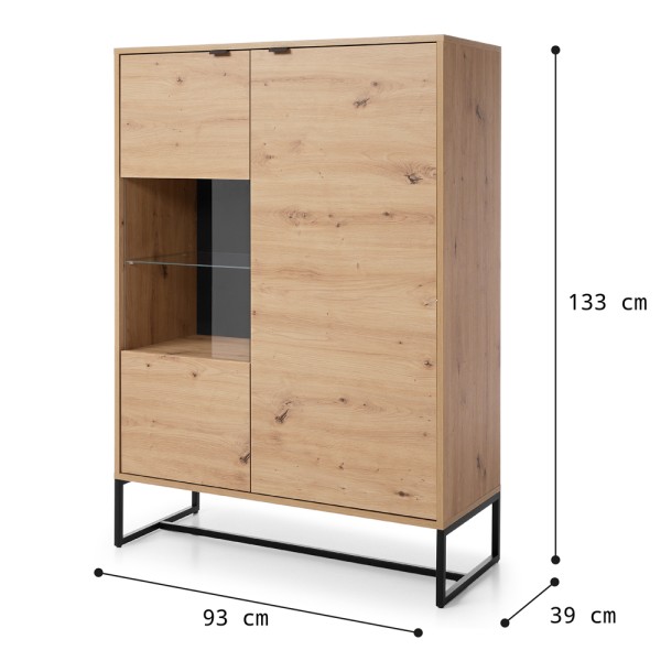 Шафа-вітрина Amber AWT93 для сучасного інтер'єру