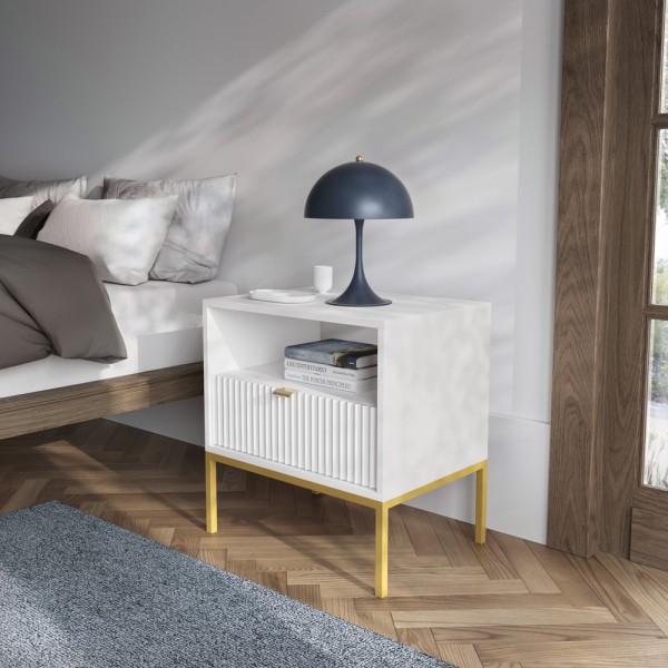 Тумба приліжкова Nova S54 Gold — стиль та функціональність у кожному елементі