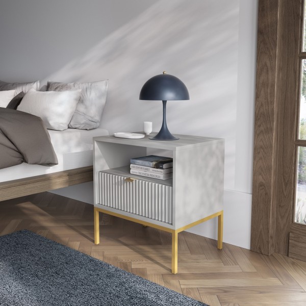 Тумба приліжкова Nova S54 Gold — стиль та функціональність у кожному елементі