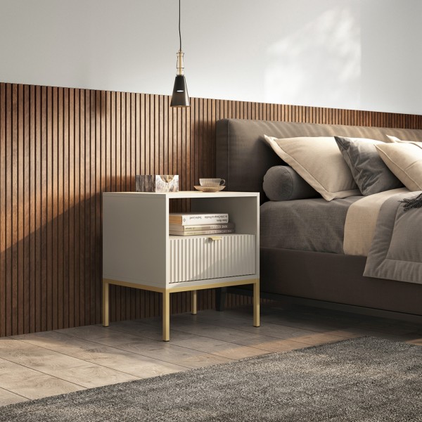 Тумба приліжкова Nova S54 Gold — стиль та функціональність у кожному елементі