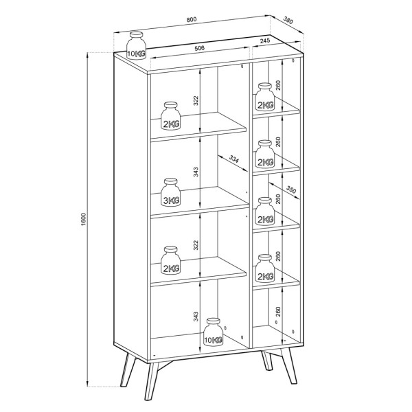 Стелаж із дверима та нішею Forest RG80 – для вашої вітальні