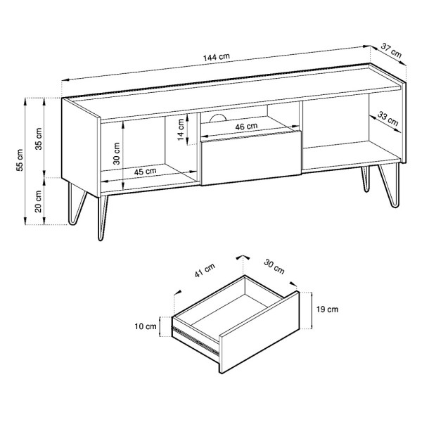 Тумба ТВ Harmony RTV 144 для вітальні