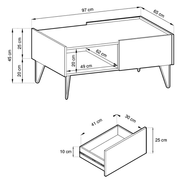 Журнальний стіл Harmony L97