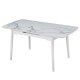 Стіл TM-76 вайт клауд + рожевий блаш 120-160 см для вашої кухні та кафе