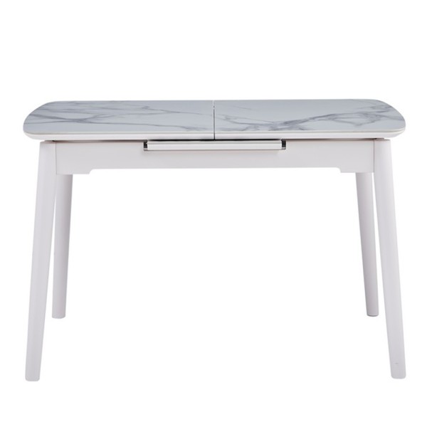 Стіл TM-76 вайт клауд + рожевий блаш 120-160 см для вашої кухні та кафе