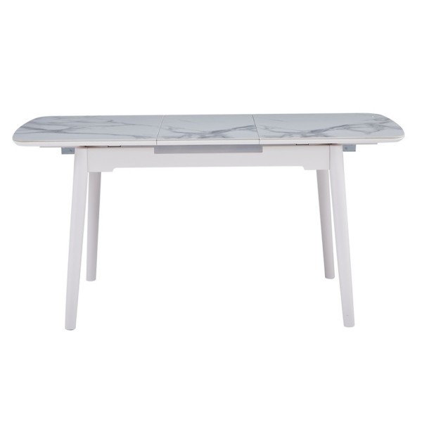 Стіл TM-76 вайт клауд + рожевий блаш 120-160 см для вашої кухні та кафе