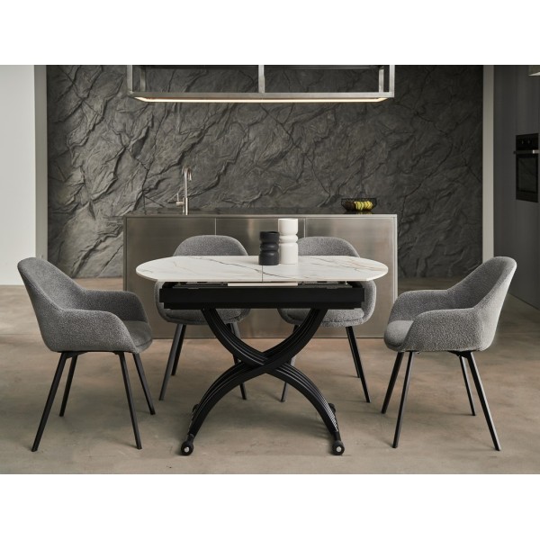 Стіл TMT-100 120-150 см — Розкладний стіл для кухні та кафе