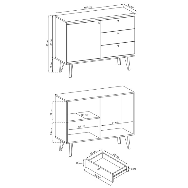Комод Primo PKSZ107 - стильний та функціональний для вашої оселі