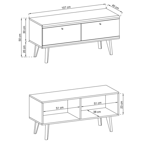 Тумба TV Primo PRTV107 – стиль і функціональність для вашої вітальні