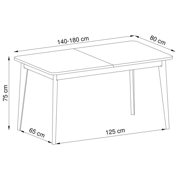 Стіл розкладний Primo PST140-180 – Сучасний стиль для вашої кухні