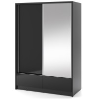 Шкаф-купе с зеркалом и ящиками Aria I 150
