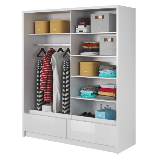 Шафа-купе Aria I 180 з дзеркалом та шухлядами