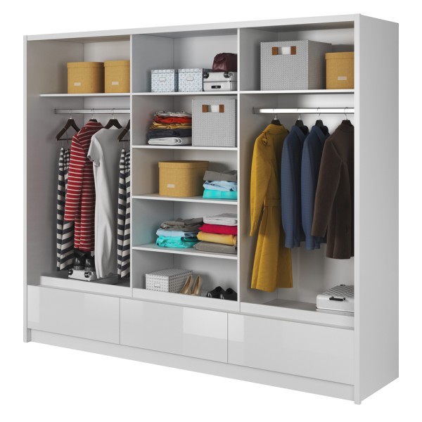 Шафа-купе з дзеркалом і шухлядами Aria I 250