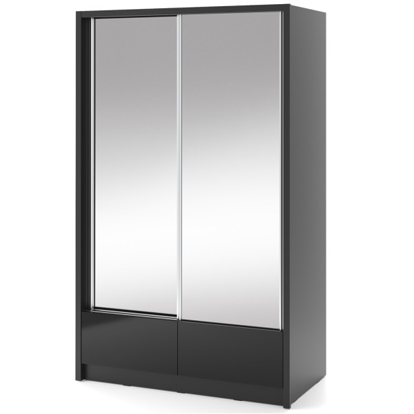 Шафа-купе з подвійним дзеркалом і шухлядами Aria II 130