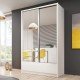Шафа-купе Aria II 150 з подвійним дзеркалом і шухлядами
