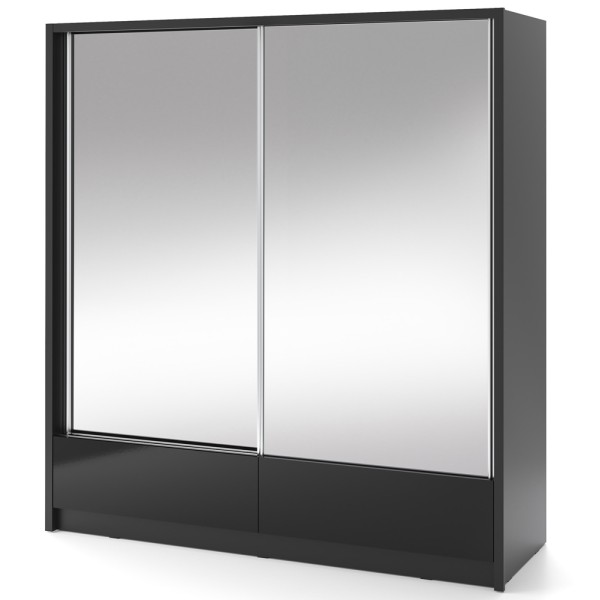 Шафа-купе Aria II 200 з дзеркалом і висувними ящиками