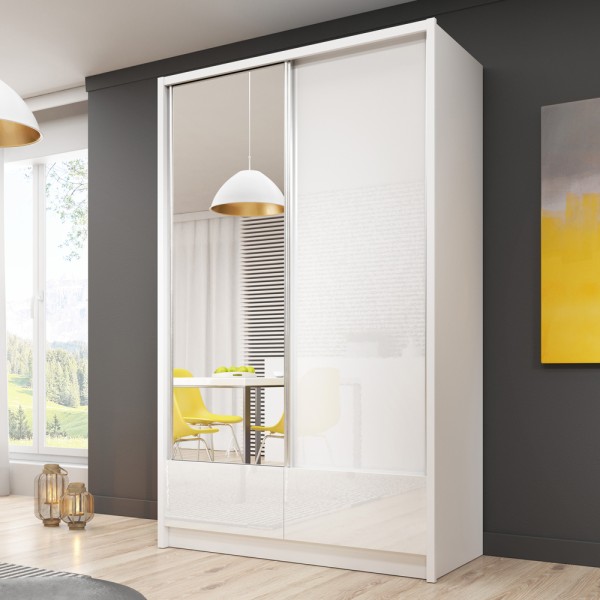 Шафа-купе Aria I 130 з дзеркалом та шухлядами