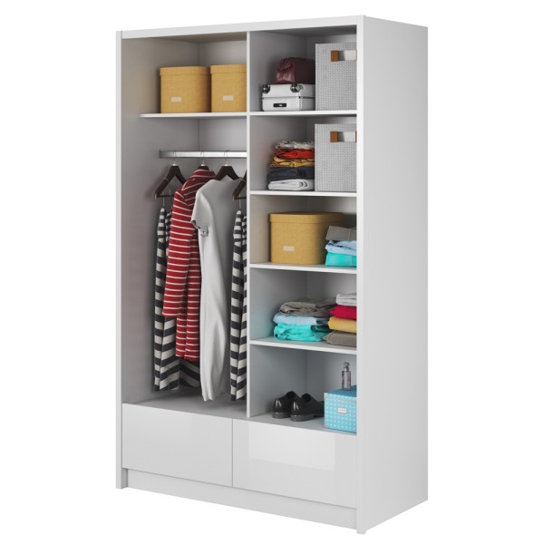 Шафа-купе Aria I 130 з дзеркалом та шухлядами