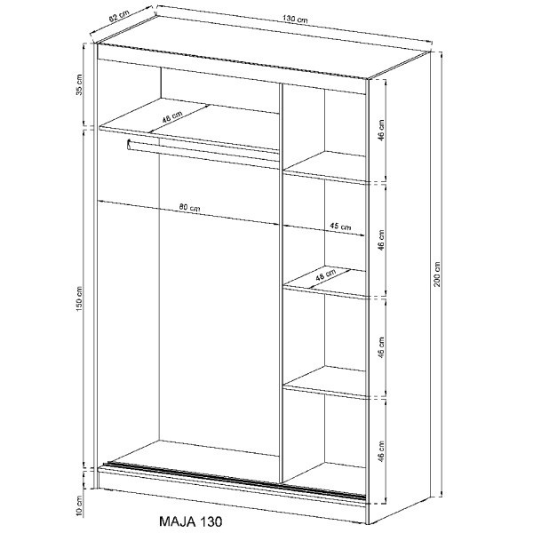 Шафа-купе з дзеркалом Maja I 130