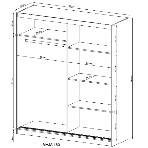 Шафа-купе з дзеркалом Maja IV 180