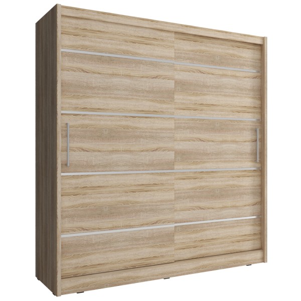 Шафа-купе Maja 180 alu з алюмінієвими вставками для спальні