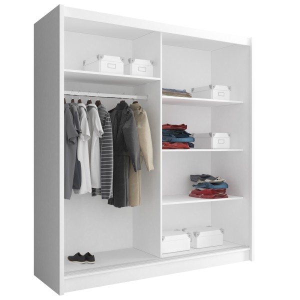 Шафа-купе з дзеркалом та алюмінієвими вставками Maja I 180