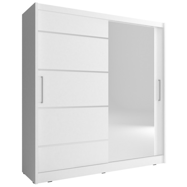 Шафа-купе з дзеркалом та алюмінієвими вставками Maja I 180