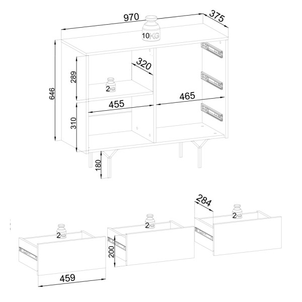 Комод Raven KSZ97: стильний та функціональний вибір для вашого дому