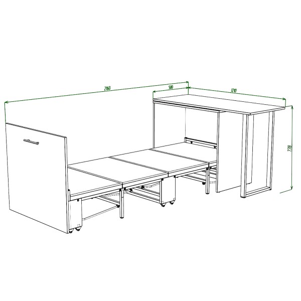 Ліжко-трансформер Sirim-D: стиль і функціональність для вашої спальні