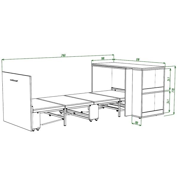 Ліжко-трансформер Sirim-C1 для вашої спальні