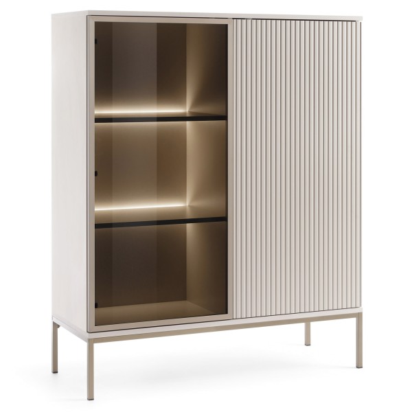 Вітрина дводверна скляна з освітленням Sento WT104 2PKT LED