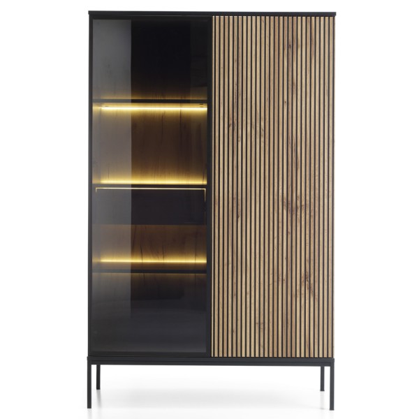 Вітрина дводверна скляна з освітленням Sento WTSZ104 3PKT LED