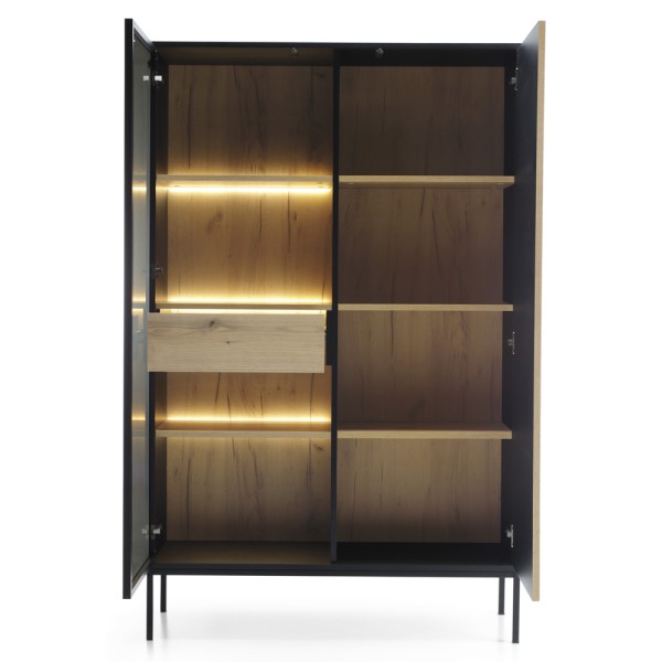 Вітрина дводверна скляна з освітленням Sento WTSZ104 3PKT LED