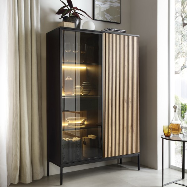 Вітрина дводверна скляна з освітленням Sento WTSZ104 3PKT LED