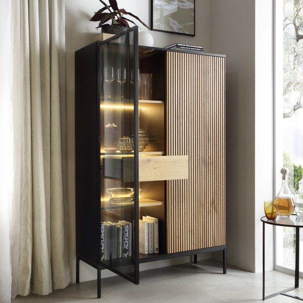 Вітрина дводверна скляна з освітленням Sento WTSZ104 3PKT LED