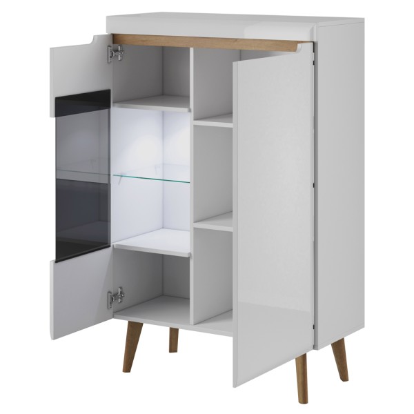 Вітрина низька Nordi NWT90 – стильна та функціональна меблі для вашої вітальні