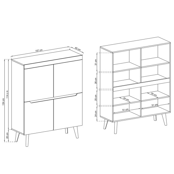 Комод Nordi NK107 - стильний і функціональний вибір для вашого інтер'єру