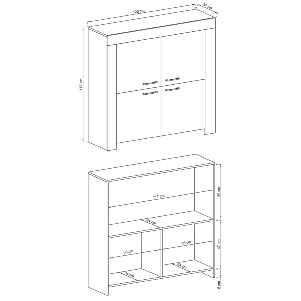 Комод Sky SK120 — сучасний комод для вашого інтер'єру