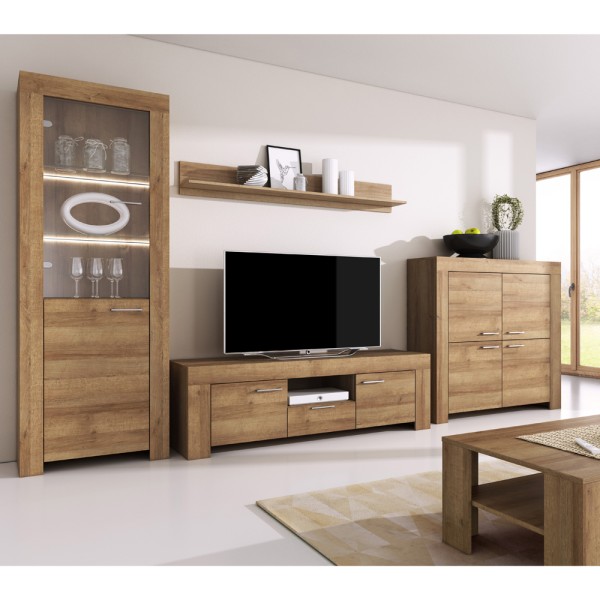 Тумба TV Sky SRTV155 та полиця настінна Sky P155 – Меблі для вітальні в скандинавському стилі