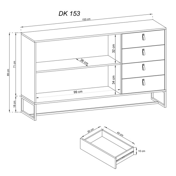 Комод Dark DK153 – Стильний та практичний для вашого інтер'єру