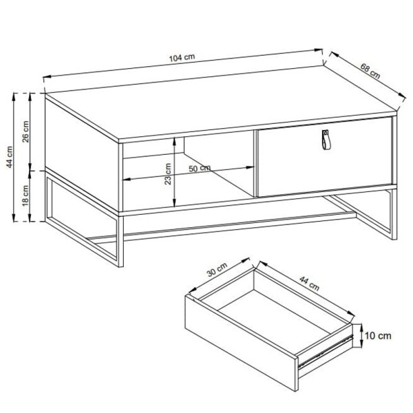 Журнальний стіл Dark DL104