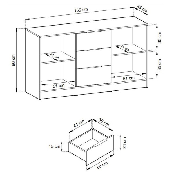 Комод Nelly 3D – Сучасний стиль для вашого інтер'єру